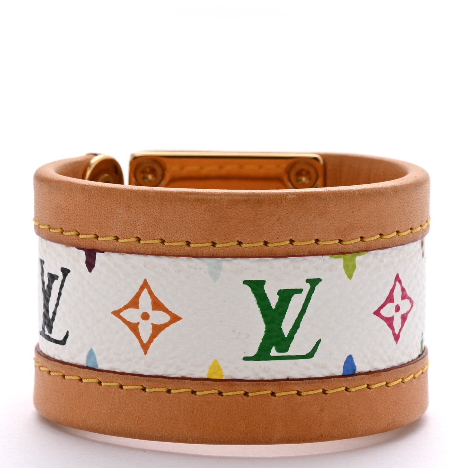 Louis Vuitton Monogram Multicolor S Lock Bracelet White 3 of 6