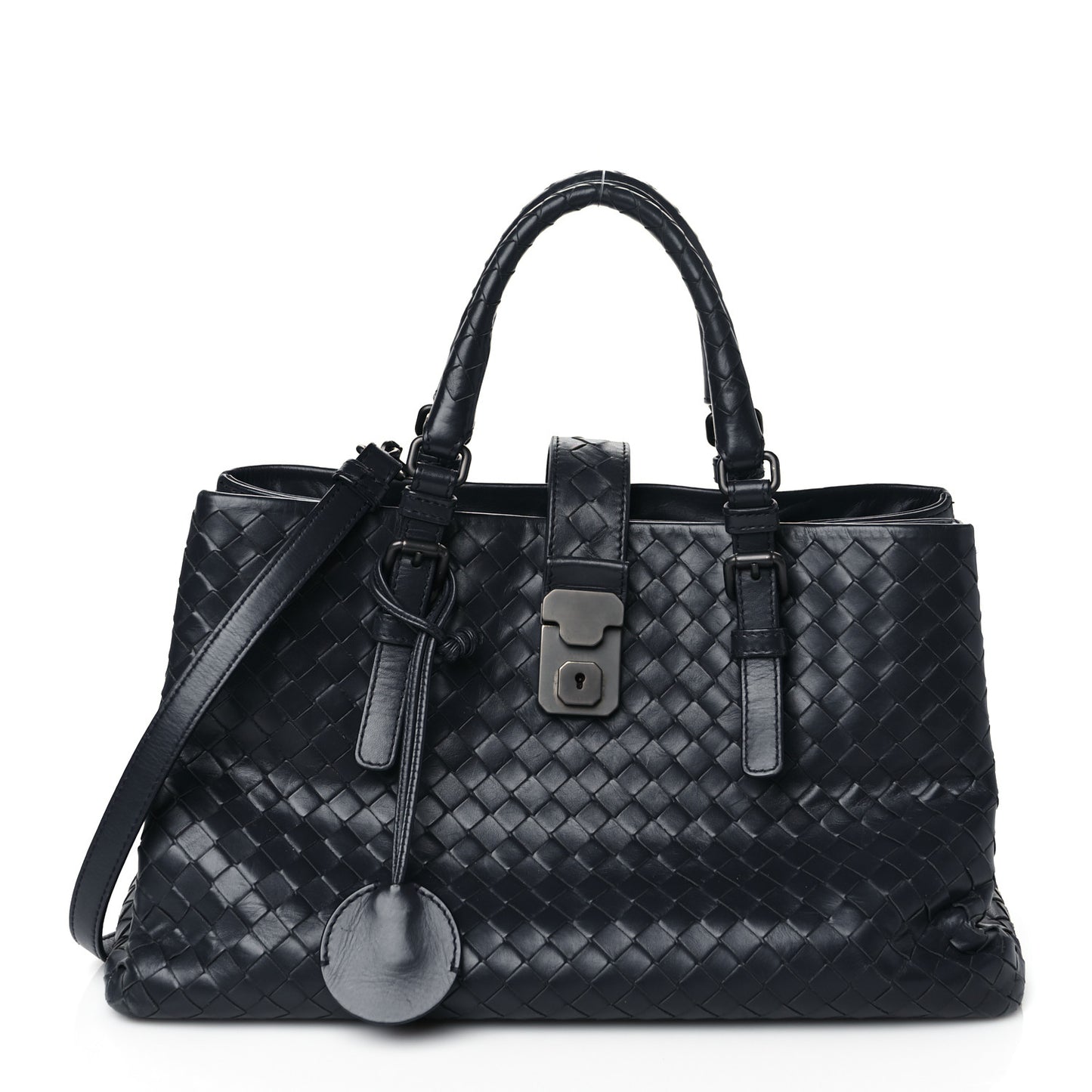 Nappa Intrecciato Medium Roma Tote Atlantic