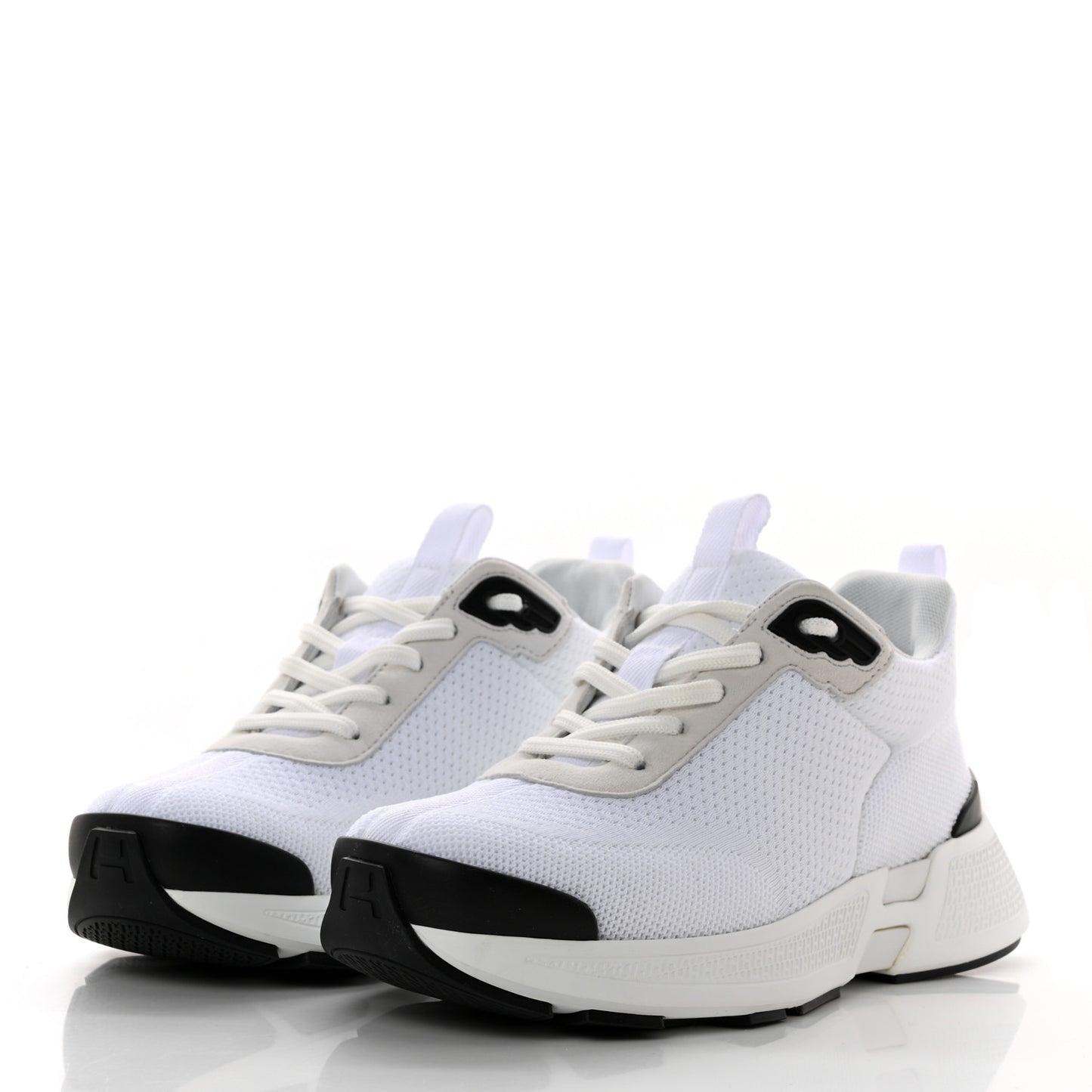 Technical Knit Suede Heros Sneakers 36 White
