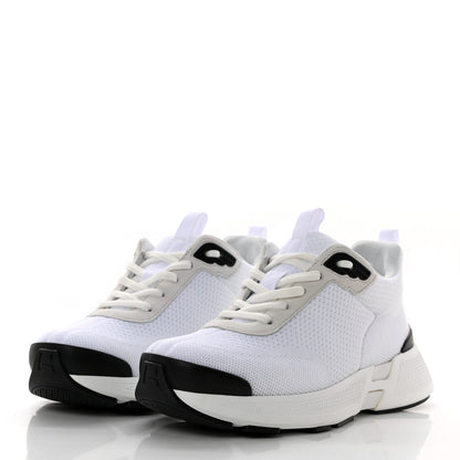 Hermes Technical Knit Suede Heros Sneakers 36 White 3 of 10