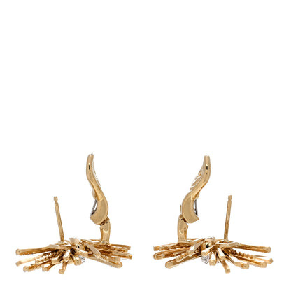 David Yurman 18K Yellow Gold Diamond Angelika Flair Earrings 3 of 4