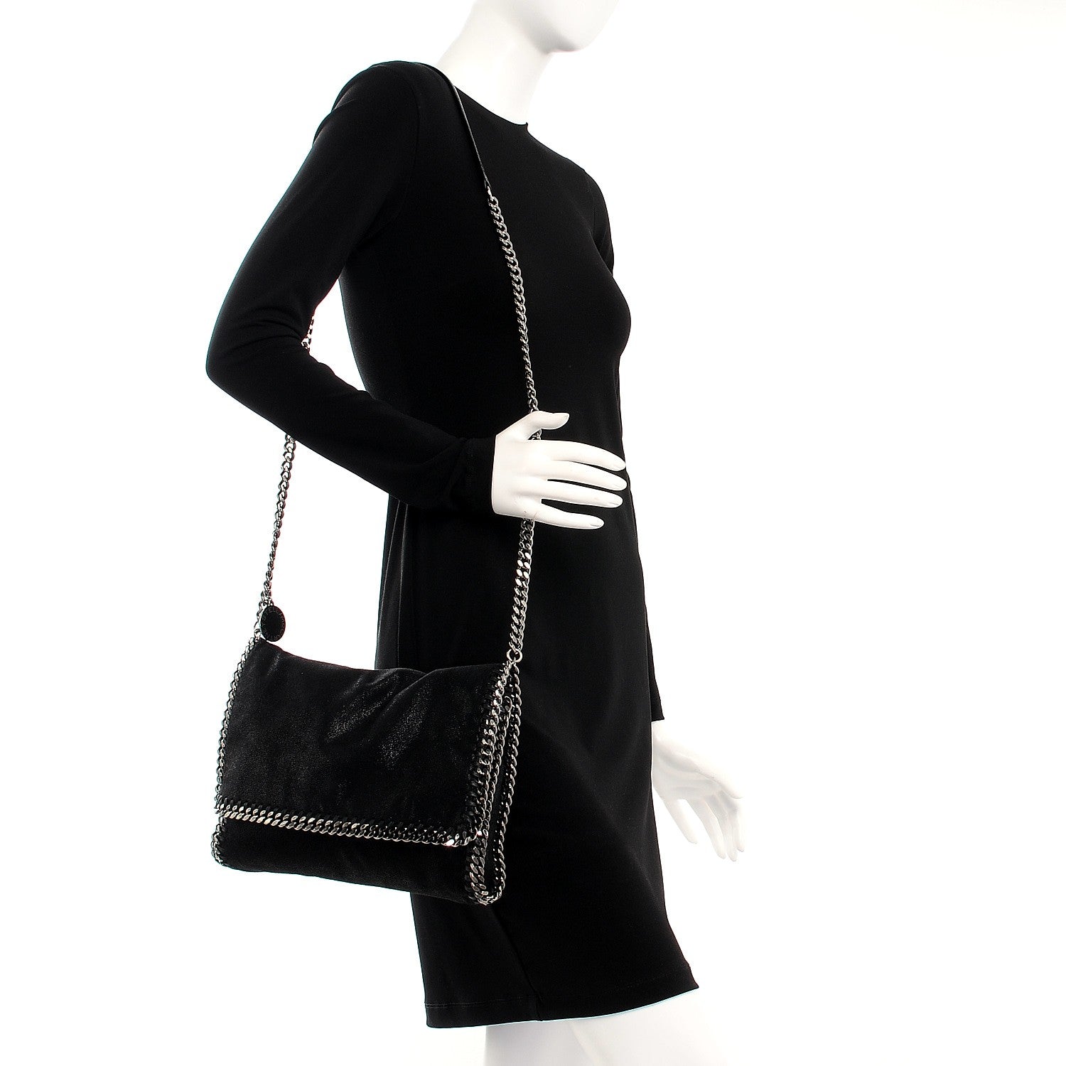 Stella McCartney Shaggy Deer Falabella Messenger Black 2 of 7