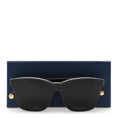 Louis Vuitton Acetate Nylon LV Script Square Sunglasses Z2970W Black 8 of 8
