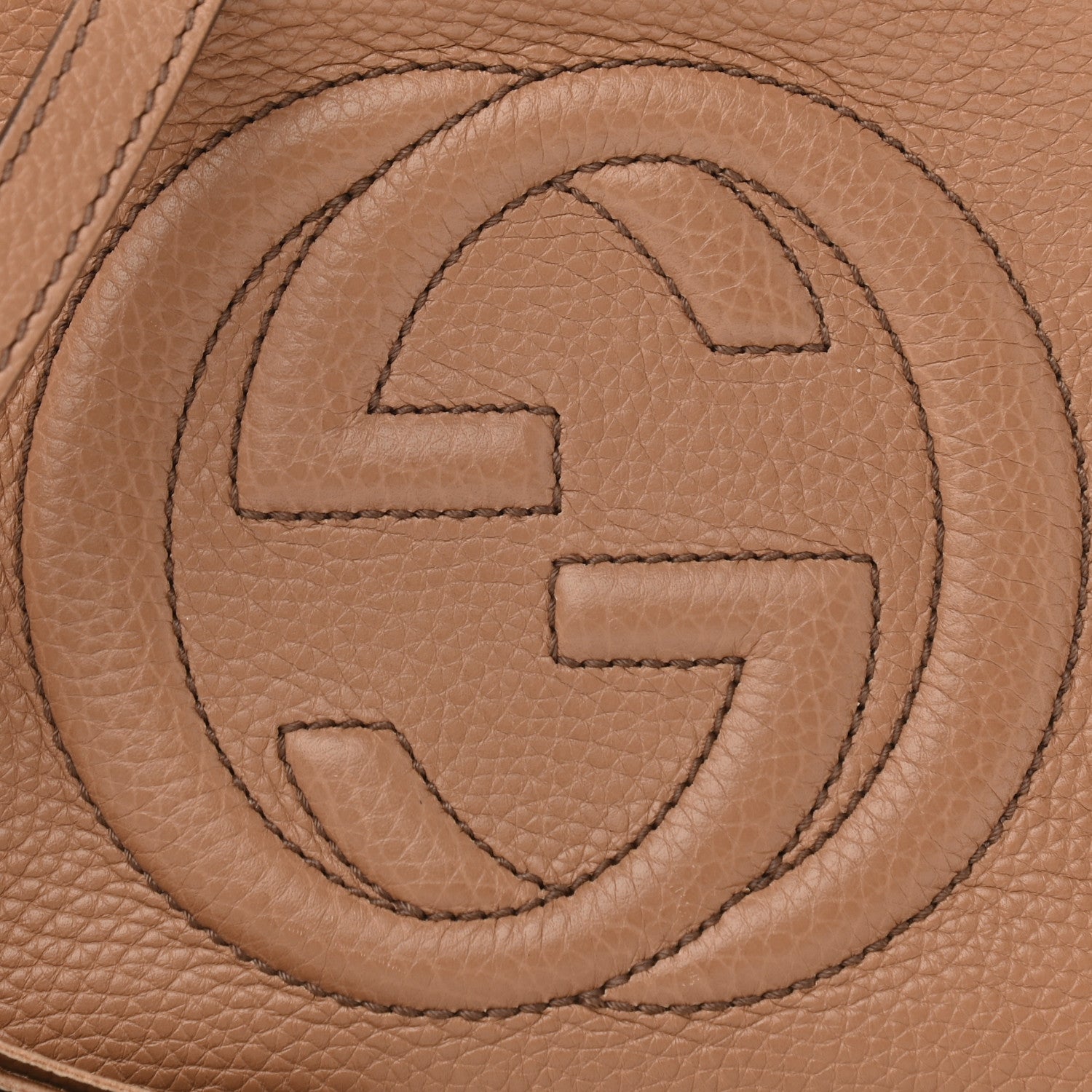 Gucci Pebbled Calfskin Small Soho Disco Bag Camelia 9 of 11