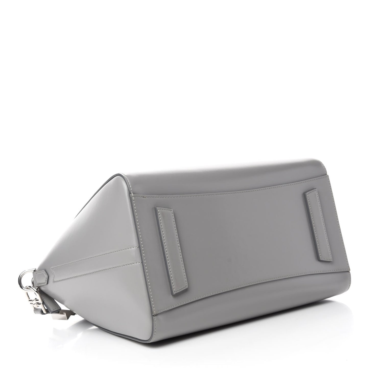 Shiny Lord Calfskin Medium Antigona Pearl Grey