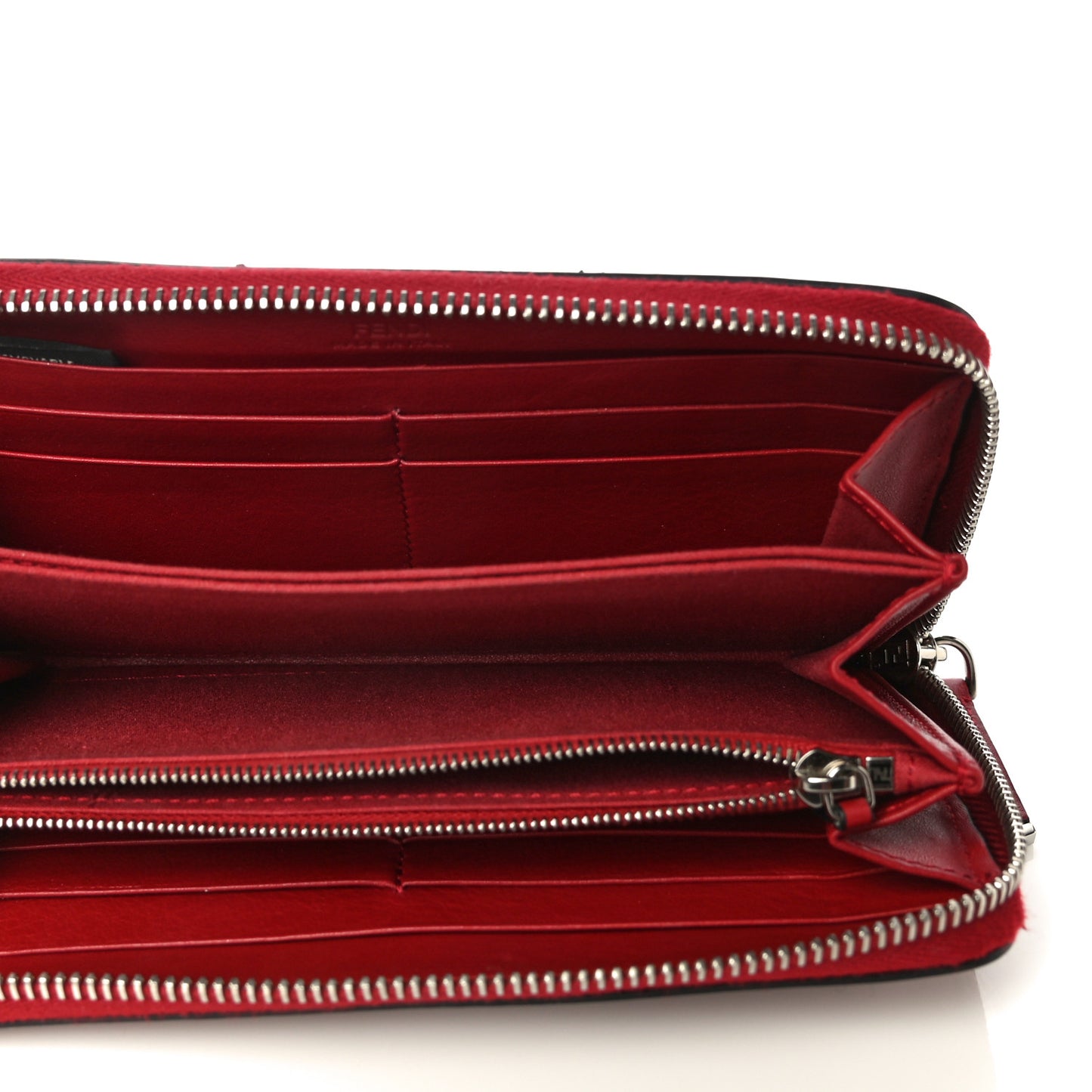 Vitello Dolce Elaphe Monster Eyes Zip Around Wallet Ribes Naturale