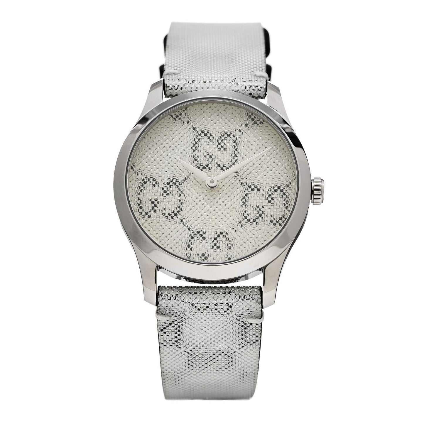 Stainless Steel Calfskin 38mm G-Timeless GG Hologram Quartz Watch