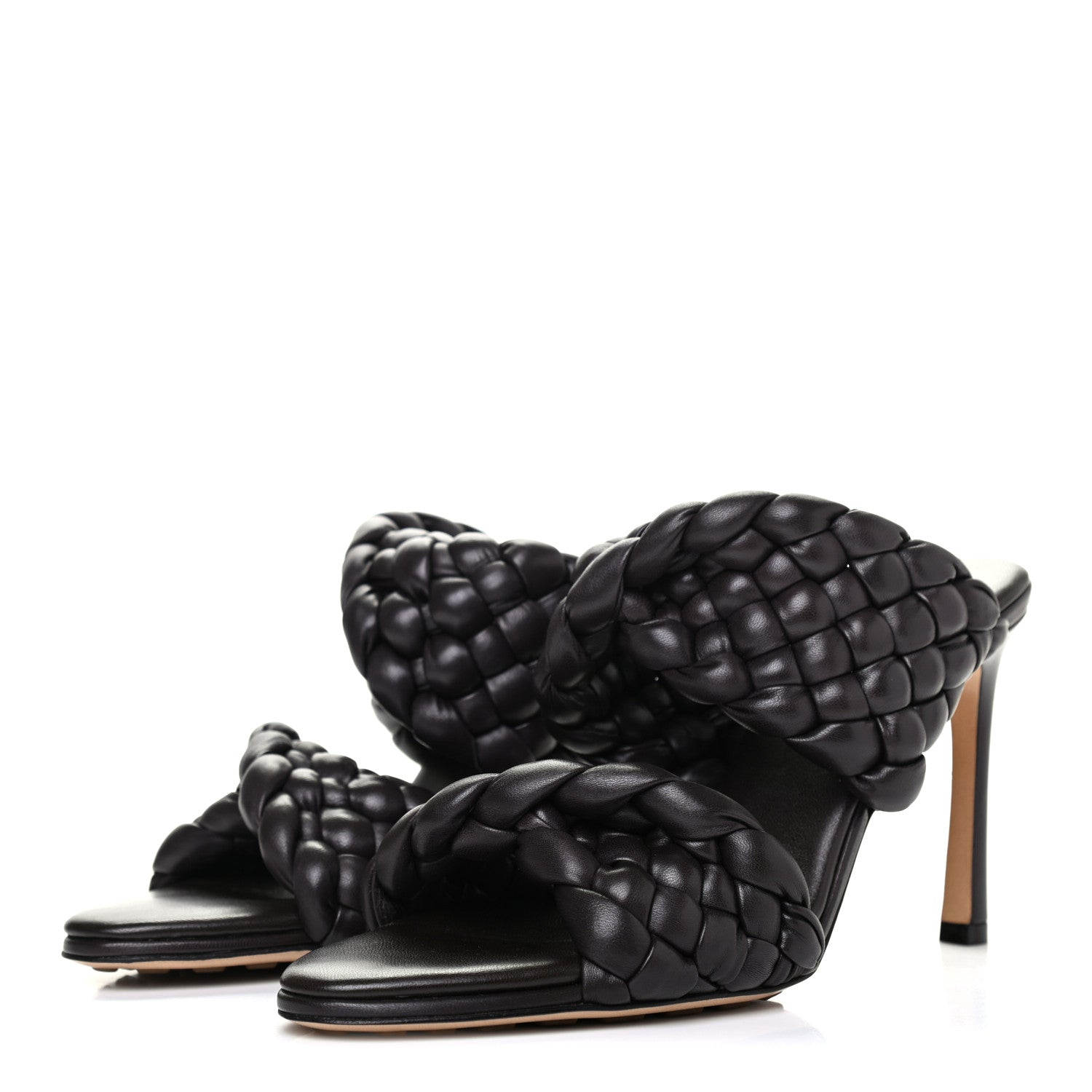 Bottega Veneta Nappa Twisted Padded Intrecciato Curve Slide Sandals 37 Fondant 3 of 10