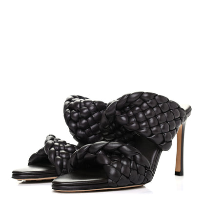 Bottega Veneta Nappa Twisted Padded Intrecciato Curve Slide Sandals 37 Fondant 3 of 10