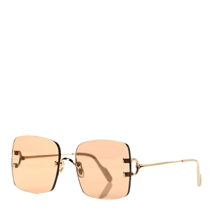 Cartier Rimless Square Sunglasses Gold 1 of 6