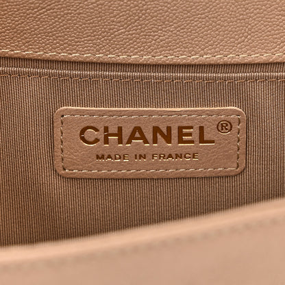 Chanel Caviar Quilted Medium Boy Flap Beige 5 of 10