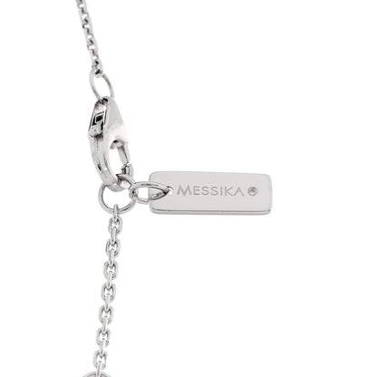 Messika 18K White Gold Diamond 2 Row Move Uno Pave Necklace 4 of 5