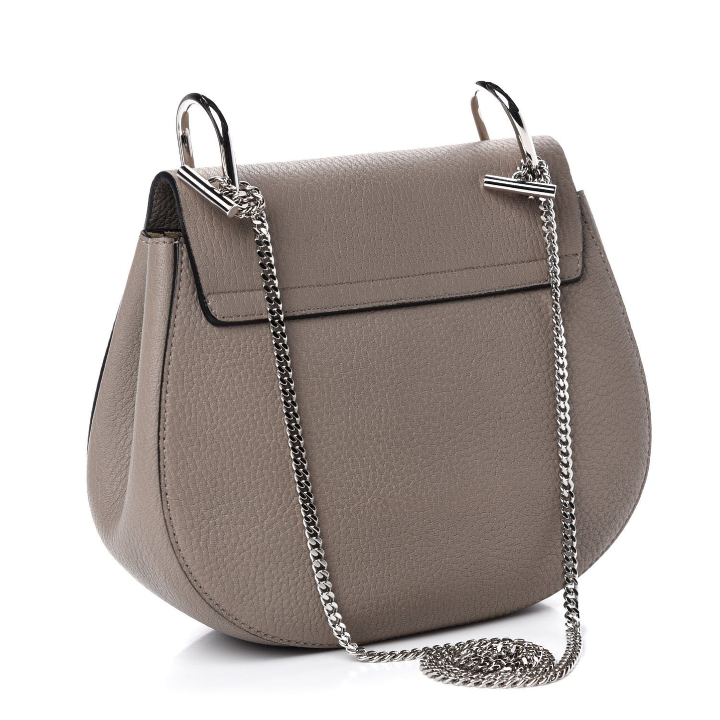 Grained Lambskin Drew Shoulder Bag Motty Grey