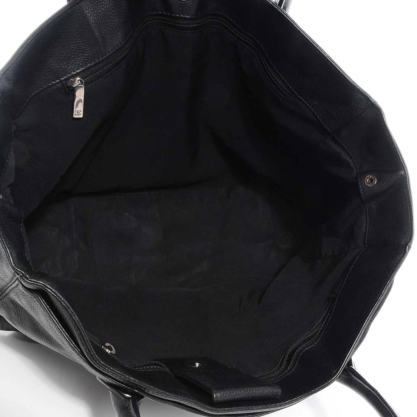Calfskin Cerf Executive Shopper Tote Black