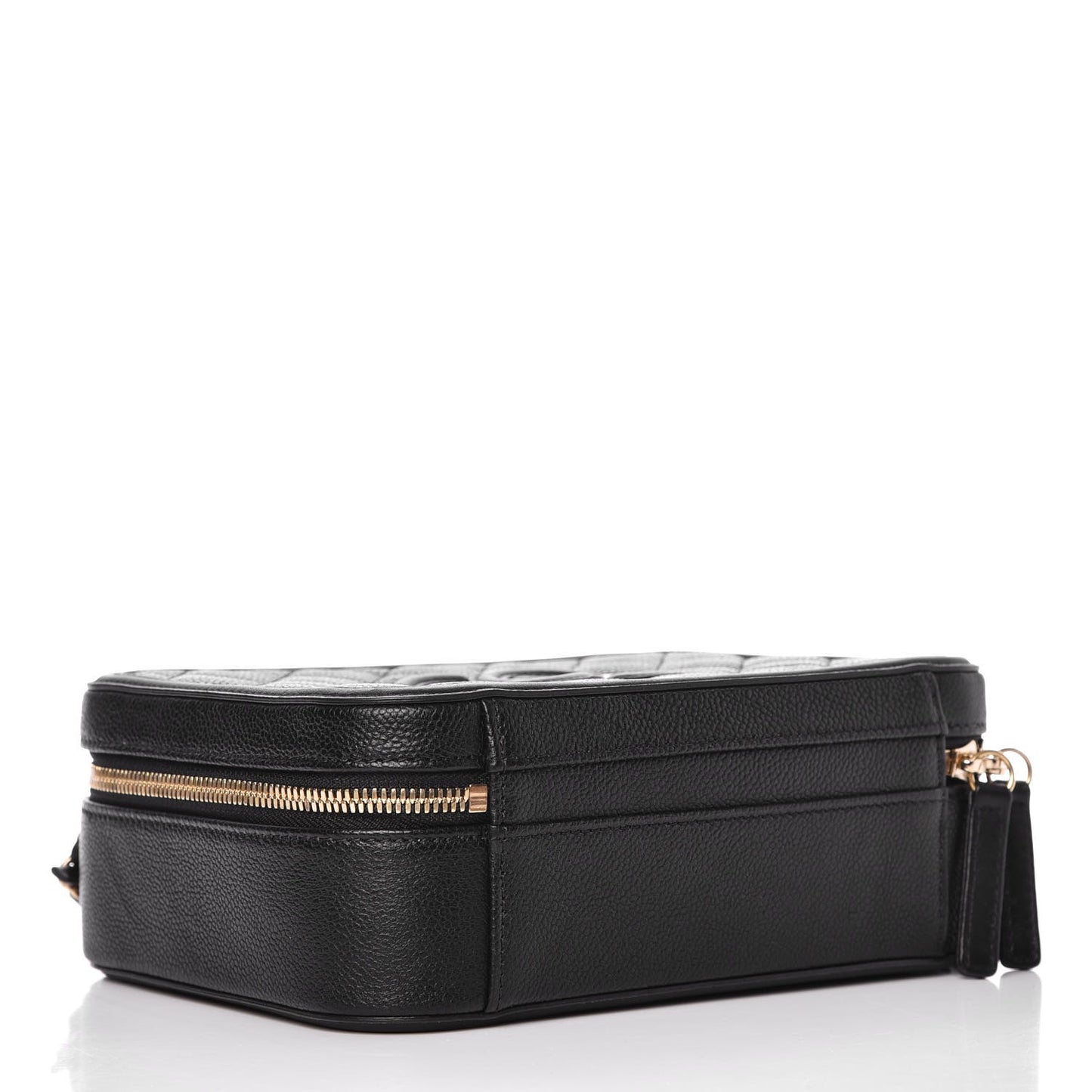 Caviar Quilted Medium CC Filigree Vanity Case Black