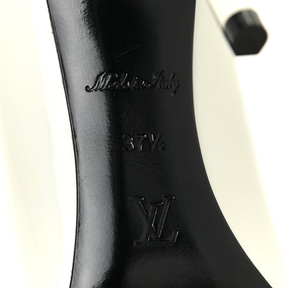 Louis Vuitton Monogram Patent Call Back Pumps 37.5 White 11 of 12