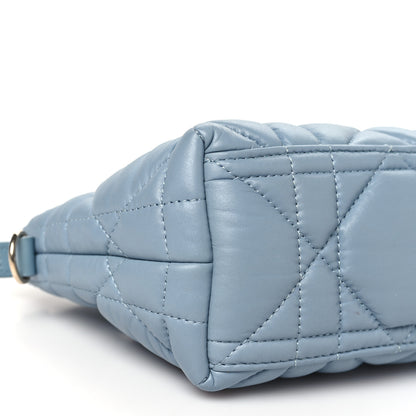 Christian Dior Calfskin Macrocannage Small Diortravel Nomad Pouch Bracing Blue 10 of 11
