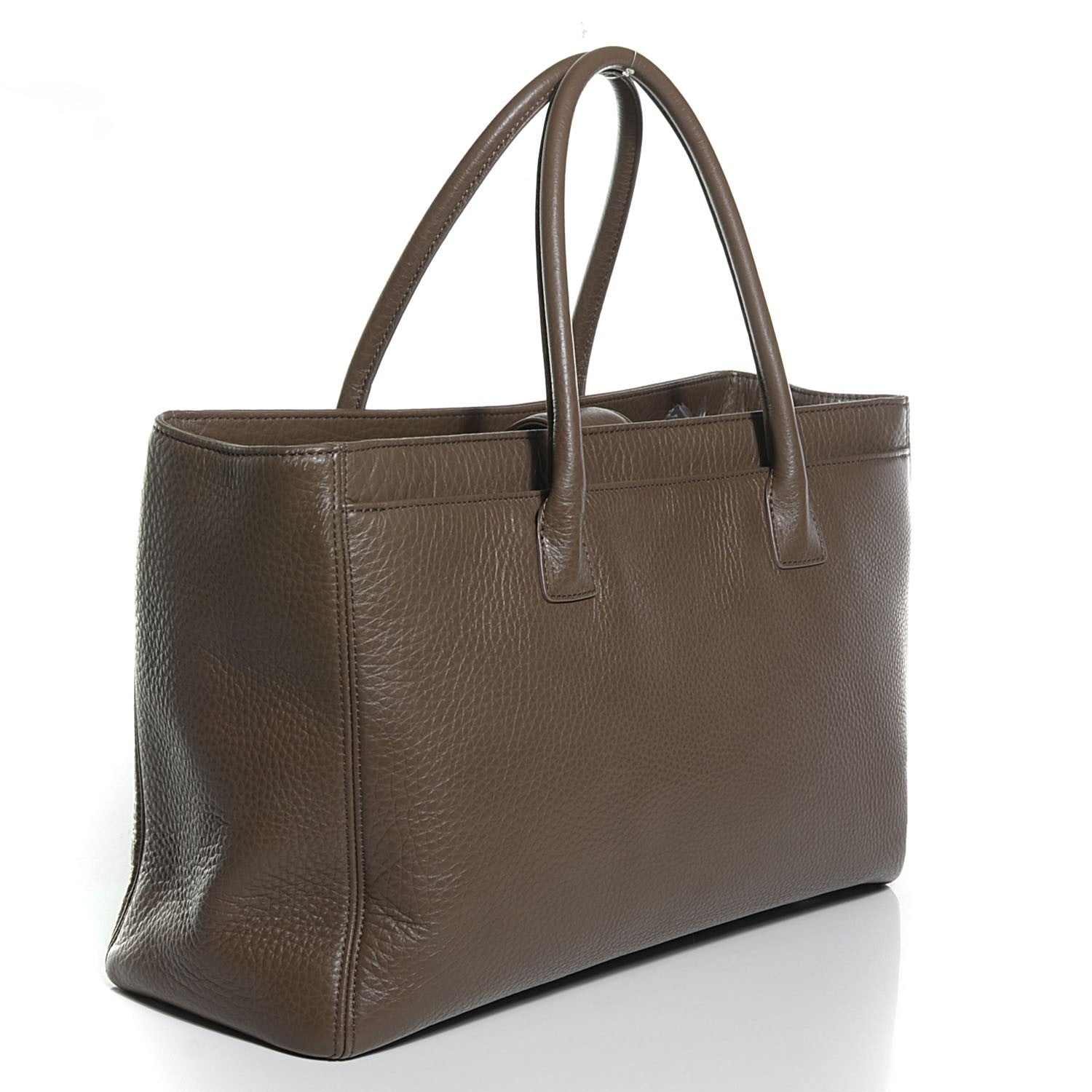 Chanel Deerskin Cerf Executive Shopper Tote Brown 3 of 7
