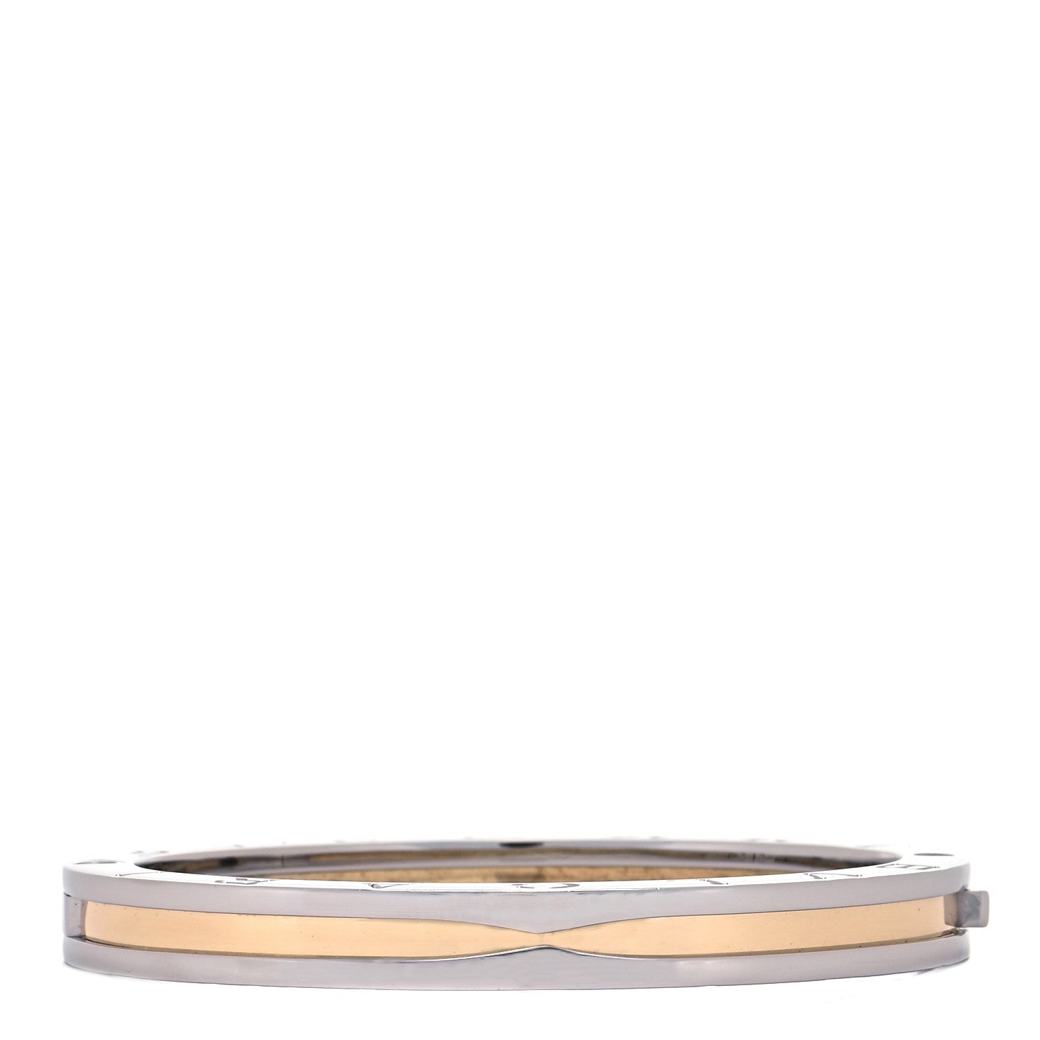 Bulgari 18K Yellow Gold Stainless Steel B.Zero1 Bangle Bracelet 9 of 9