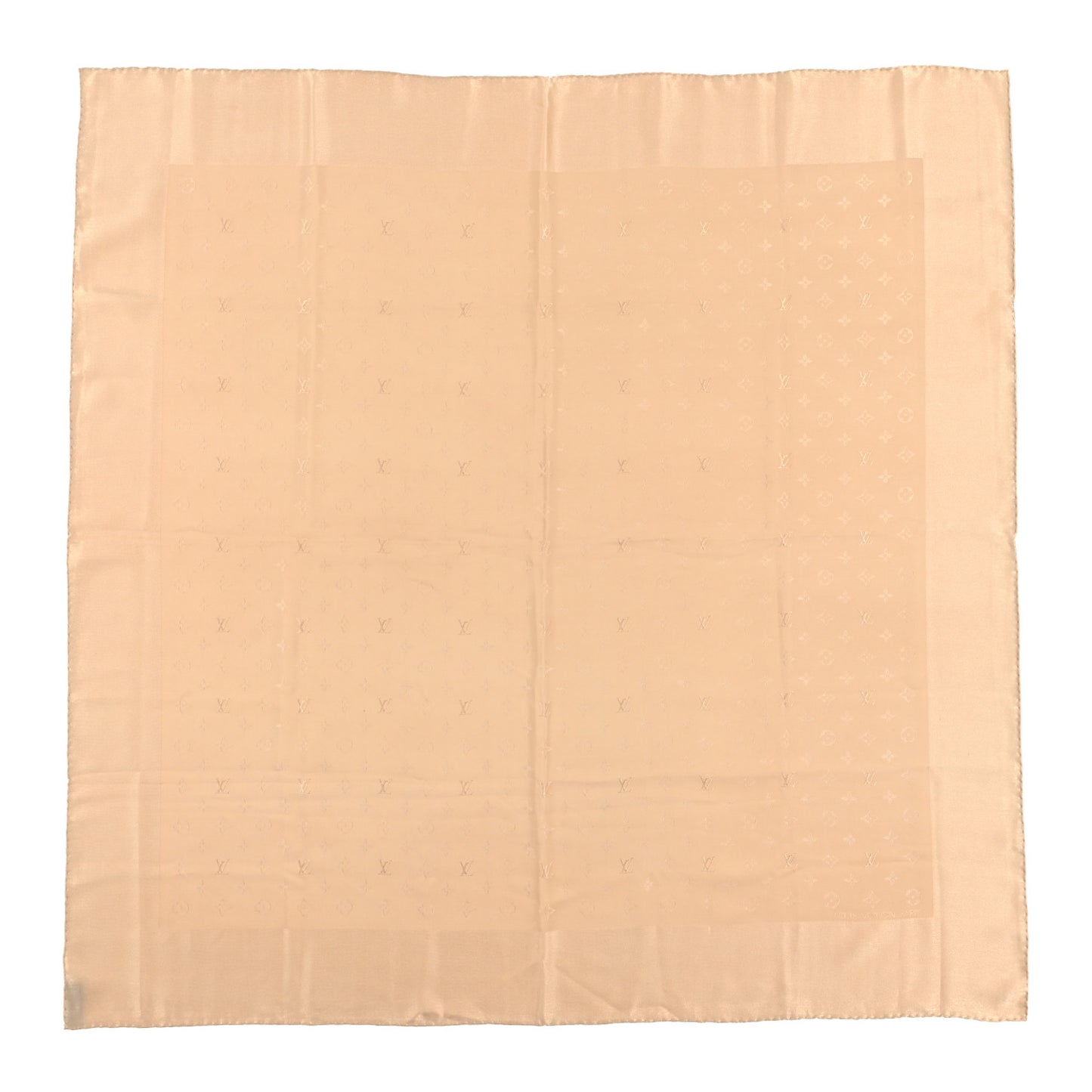 Silk Monogram Monaco Square Scarf Beige