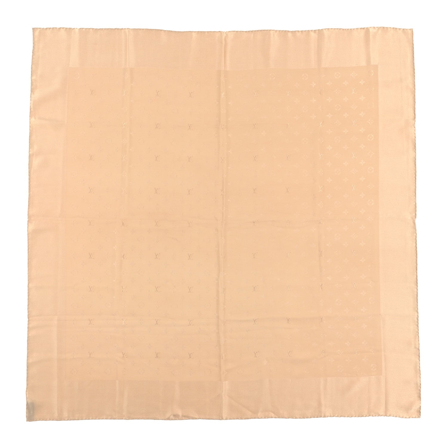 Louis Vuitton Silk Monogram Monaco Square Scarf Beige 1 of 4