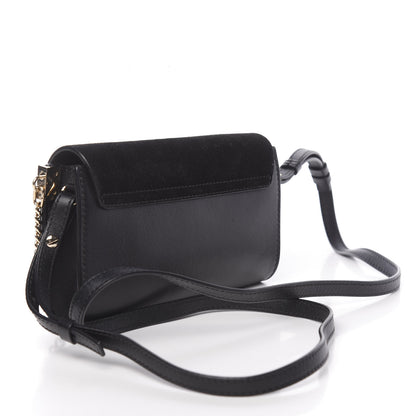Chloe Suede Calfskin Mini Faye Shoulder Bag Black 3 of 9