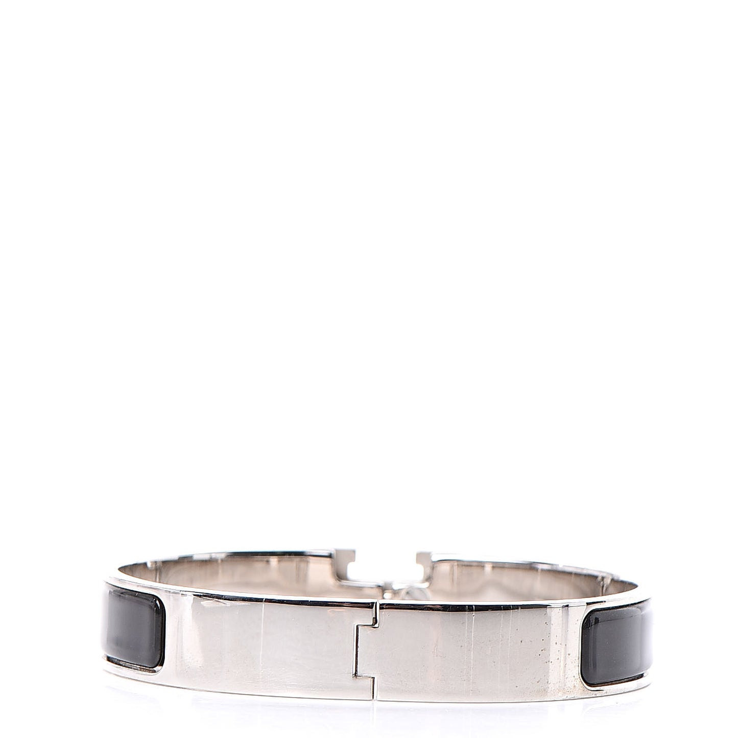 Enamel Narrow Clic Clac H Bracelet PM Black