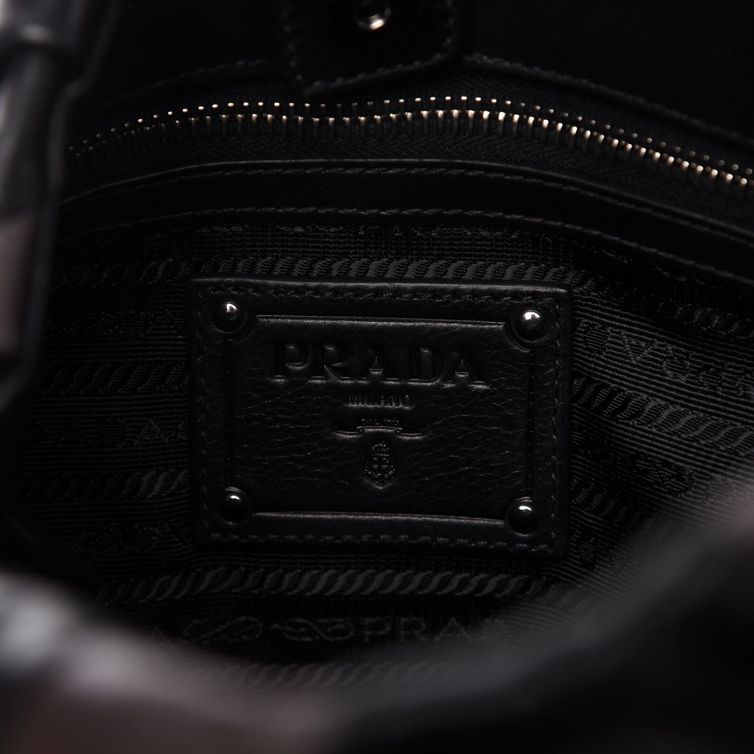 Prada Vitellino Mordo Hobo Grafite 8 of 11