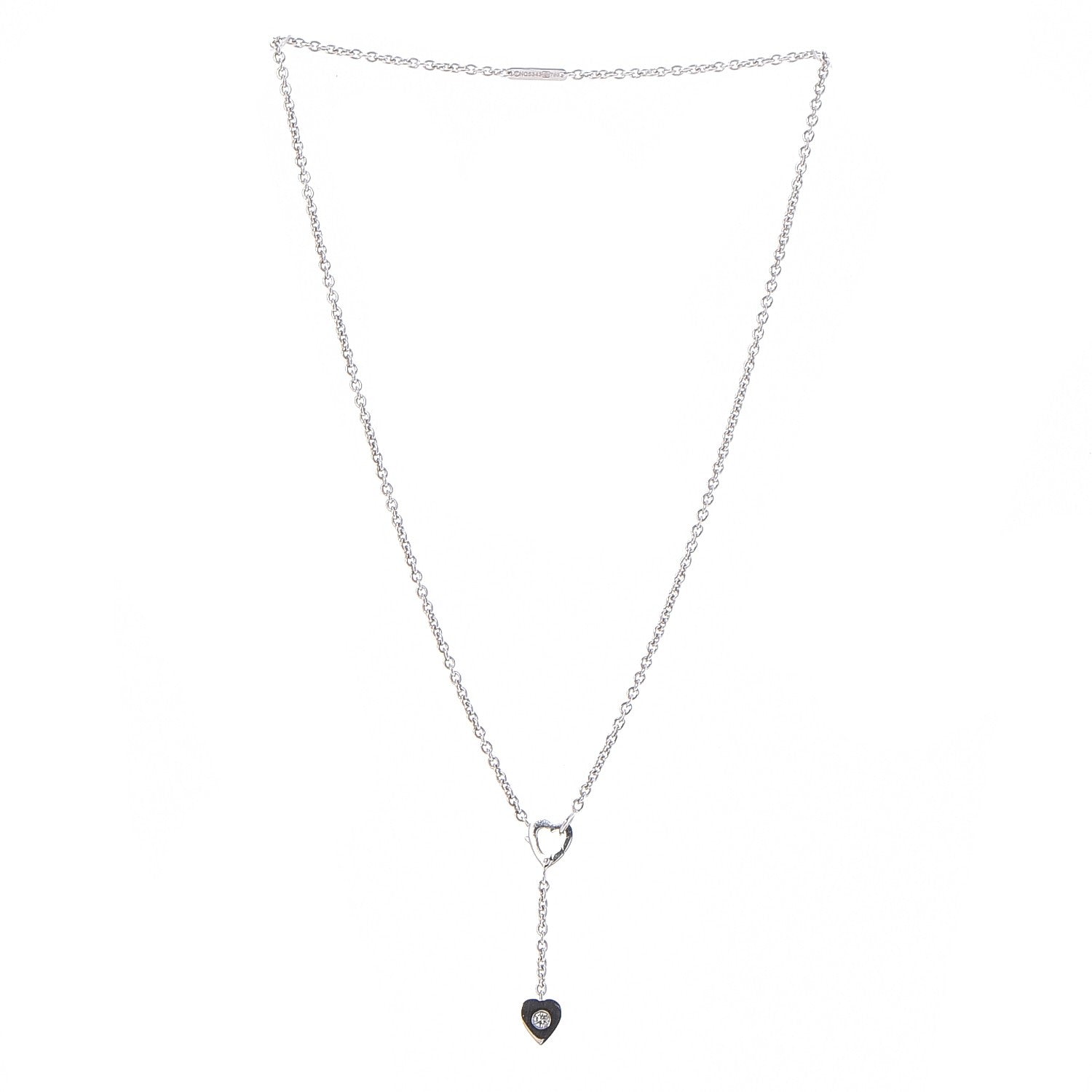Cartier 18K White Gold Diamond Mon Amour Lariat Necklace 3 of 8
