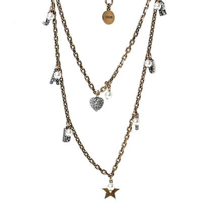 Christian Dior Metal Star J'adior Multi Strand Necklace Aged Gold 1 of 4