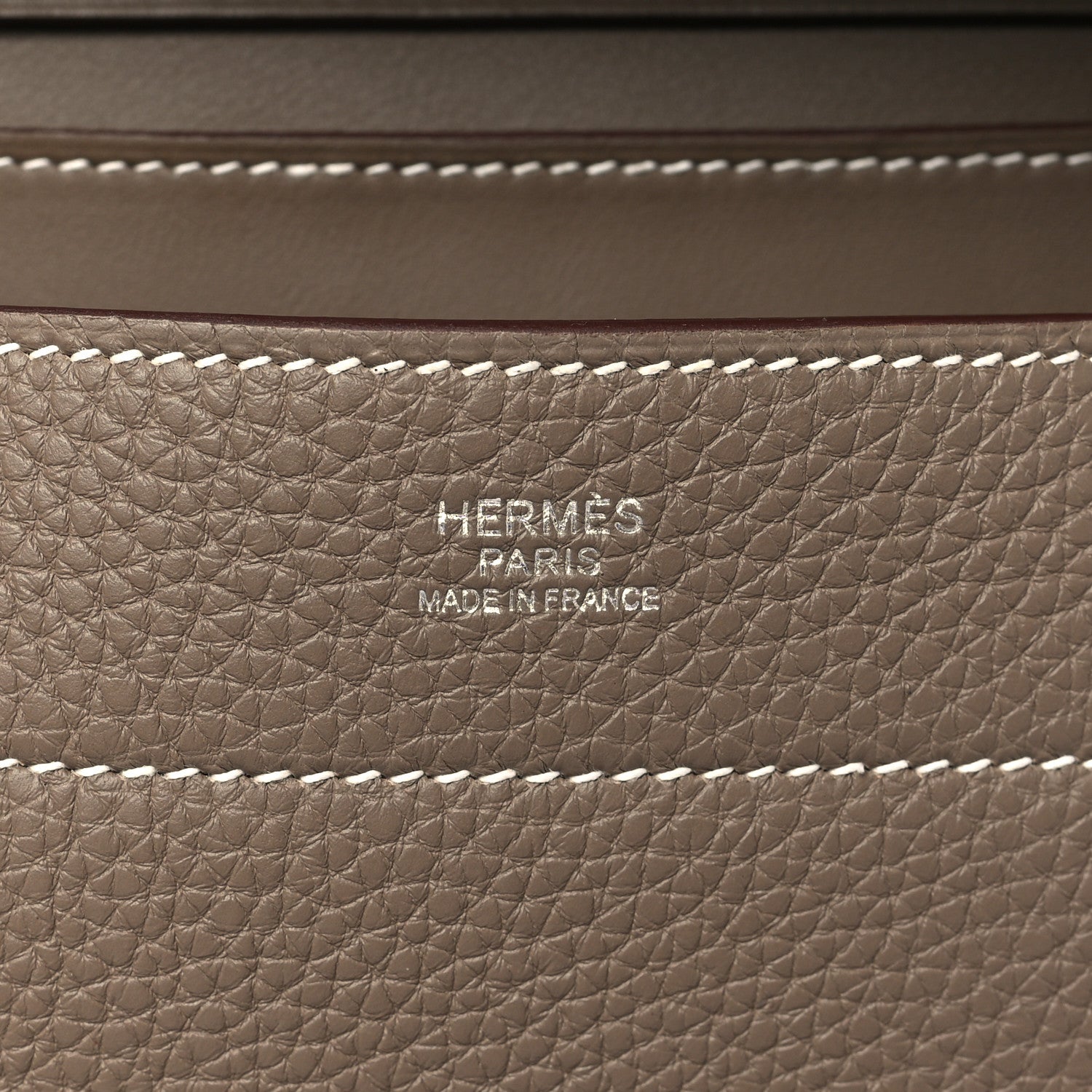 Hermes Togo Mali-Selle PM Messenger Bag Etoupe 6 of 10
