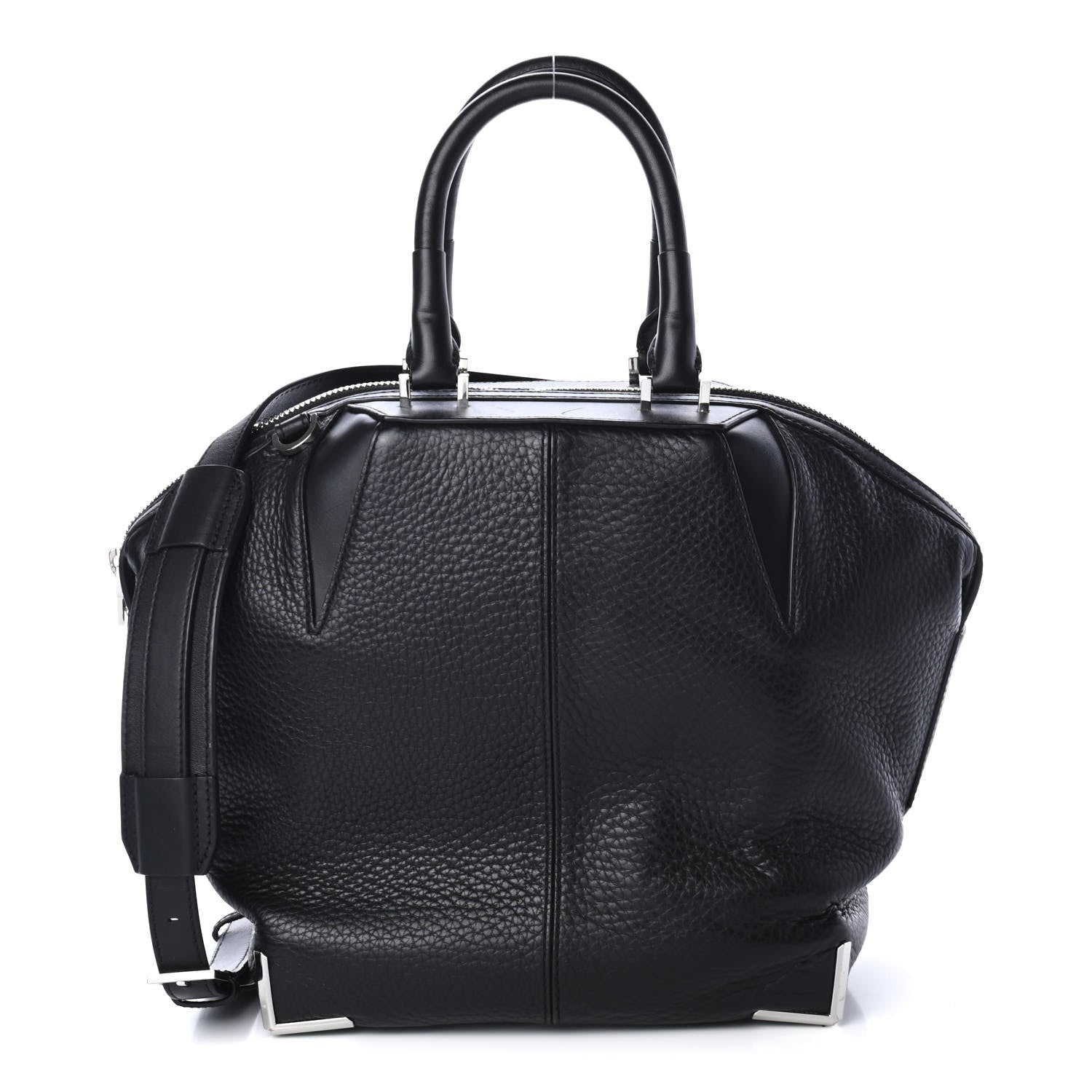 Alexander Wang Pebbled Calfskin Small Emile Black Silver Hardware 1 of 4
