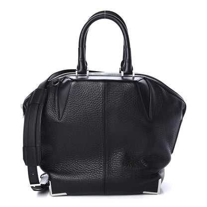Alexander Wang Pebbled Calfskin Small Emile Black Silver Hardware 1 of 4