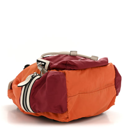 Burberry Nylon Medium Colorblock Rucksack Backpack Orange Red Parade 4 of 16