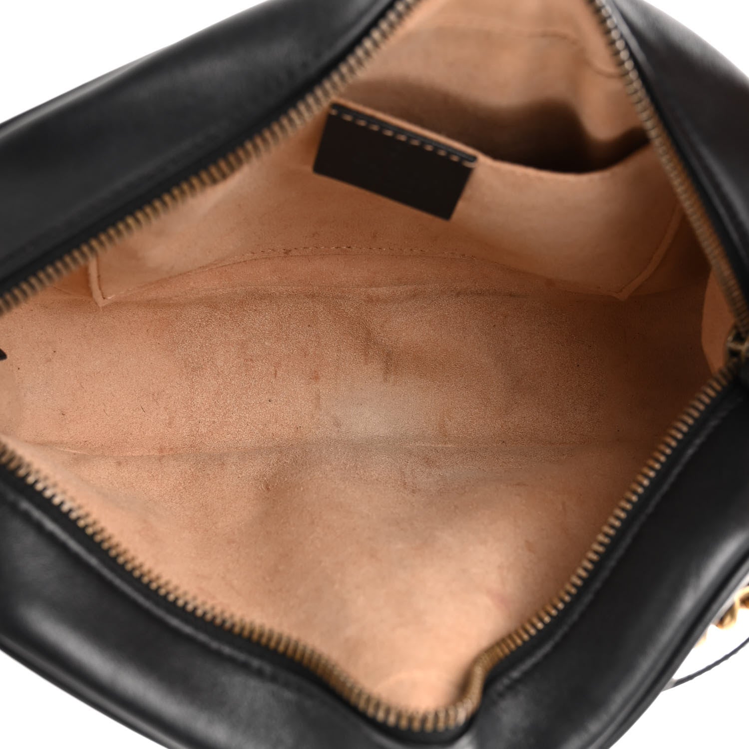 Gucci Calfskin Matelasse Small GG Marmont Chain Shoulder Bag Black 5 of 11
