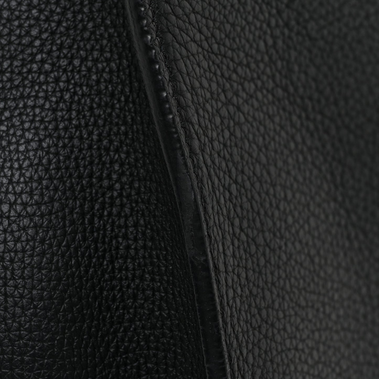 Supple Grained Calfskin Small Big Bag Black