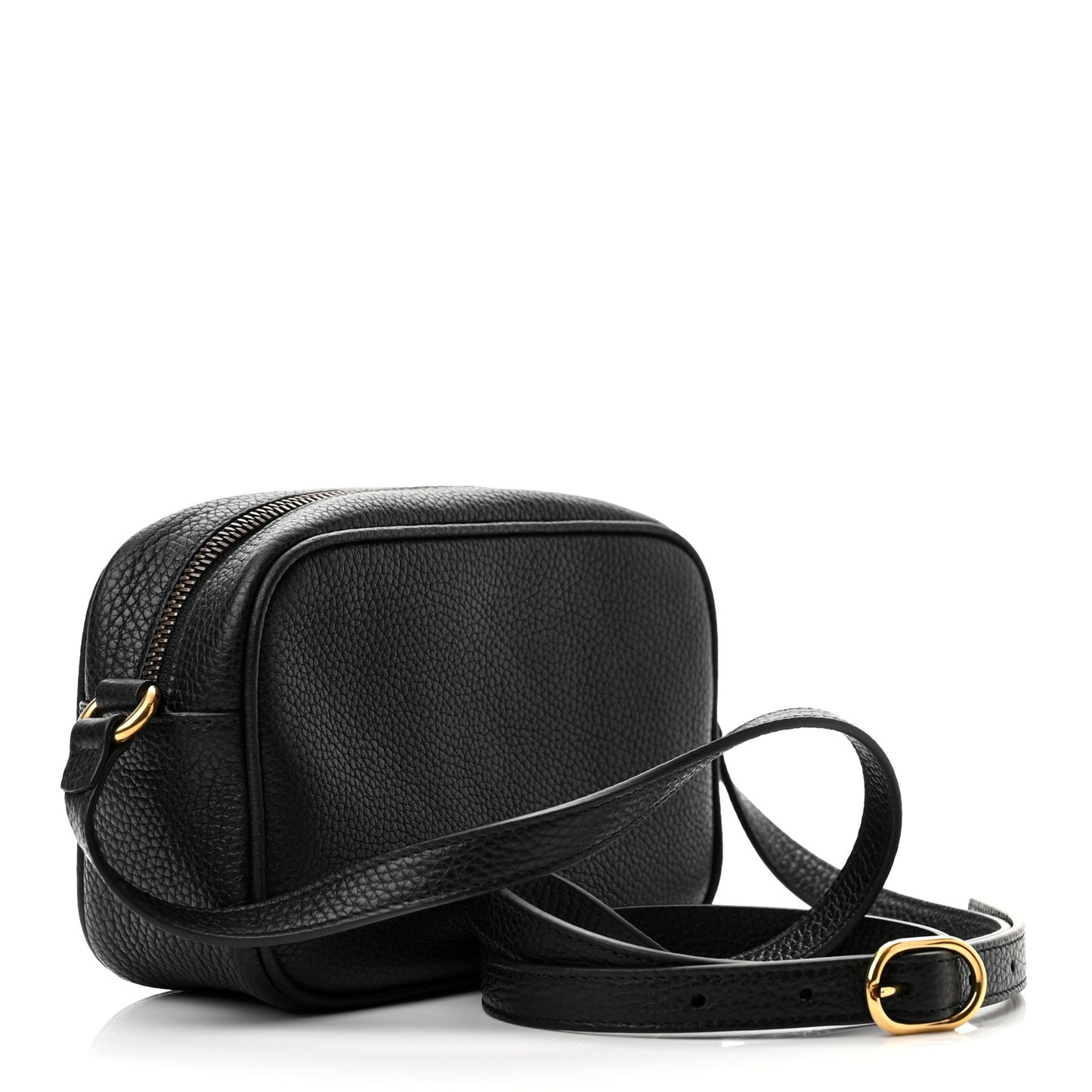 Pebbled Calfskin Mini Soho Disco Bag Black