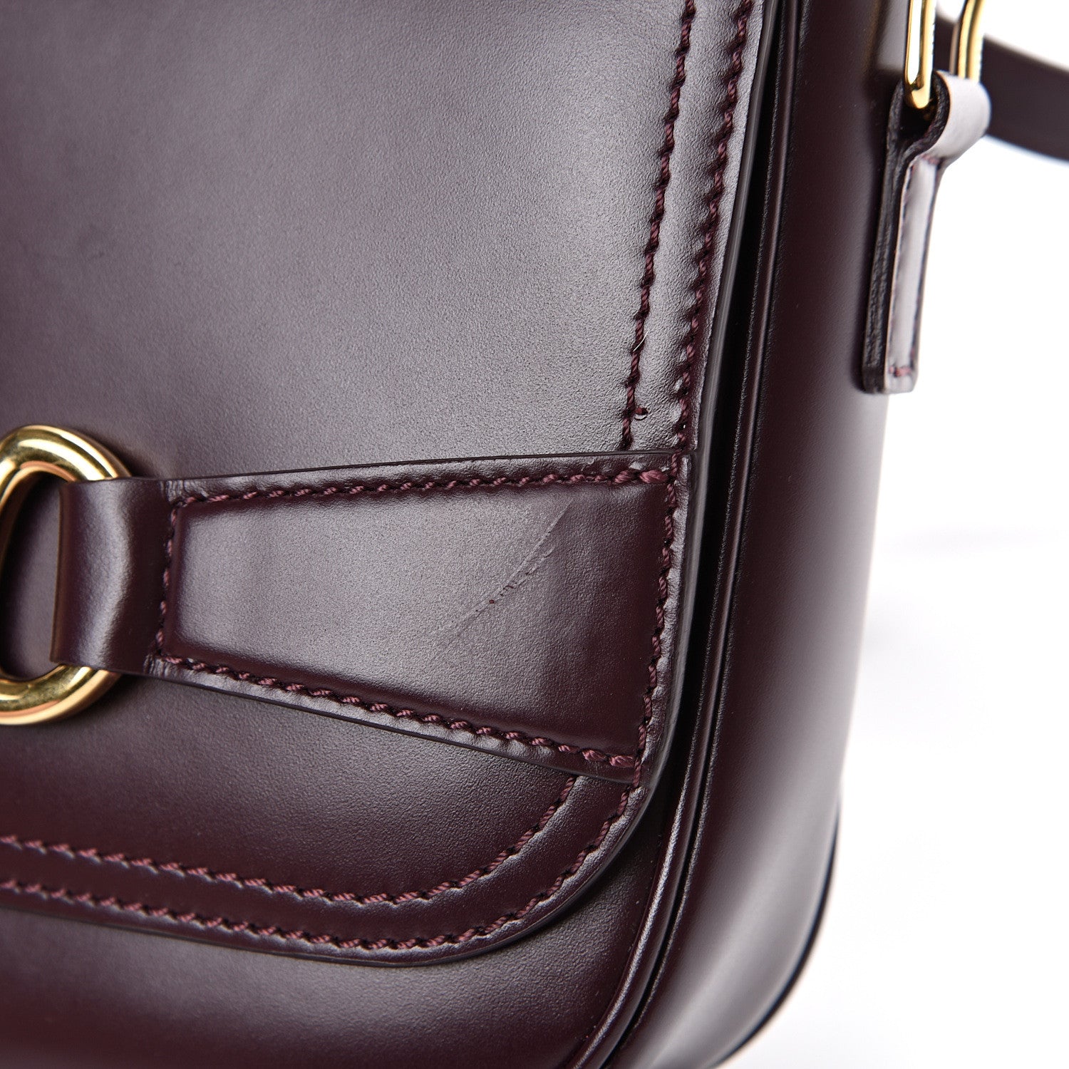 Celine Satinated Calfskin Medium Crecy Bag Burgundy 10 of 10