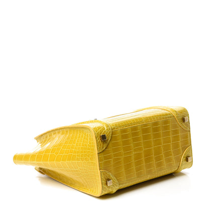 Celine Crocodile Micro Luggage Yellow 4 of 12