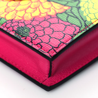Gucci X KEN SCOTT Shangai Calfskin Pomponica Print Horsebit 1955 Wallet On Chain Multicolor Fuxia Pompon 9 of 9