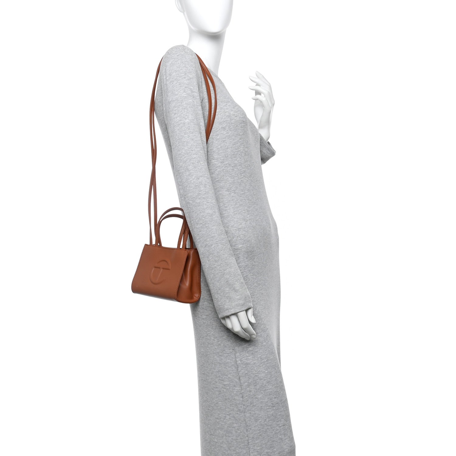 Telfar Vegan Leather Small Shopping Bag Tan 1778113 – FASHIONPHILE