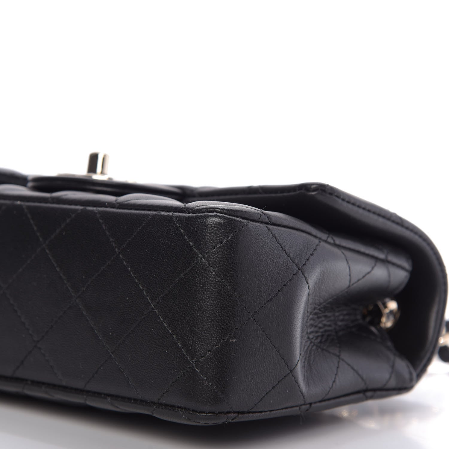 Chanel Lambskin Quilted Mini Rectangular Flap Black 7 of 10