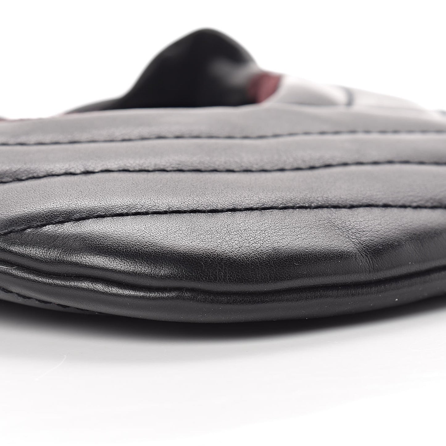 Calfskin Quilted Small Chain Evening Bag Black