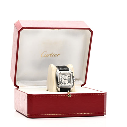 Cartier Stainless Steel Alligator 33mm Santos 100 Automatic Watch 5 of 5