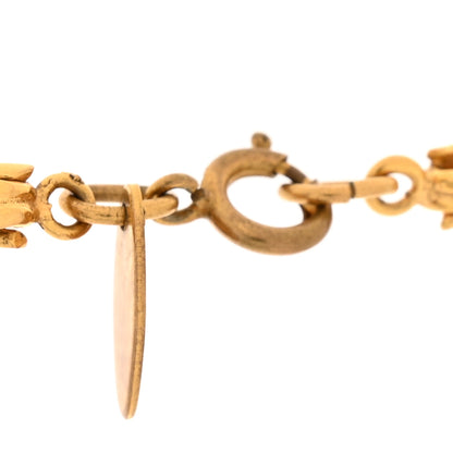 Chanel Metal Pearl Flower Necklace Gold 4 of 5