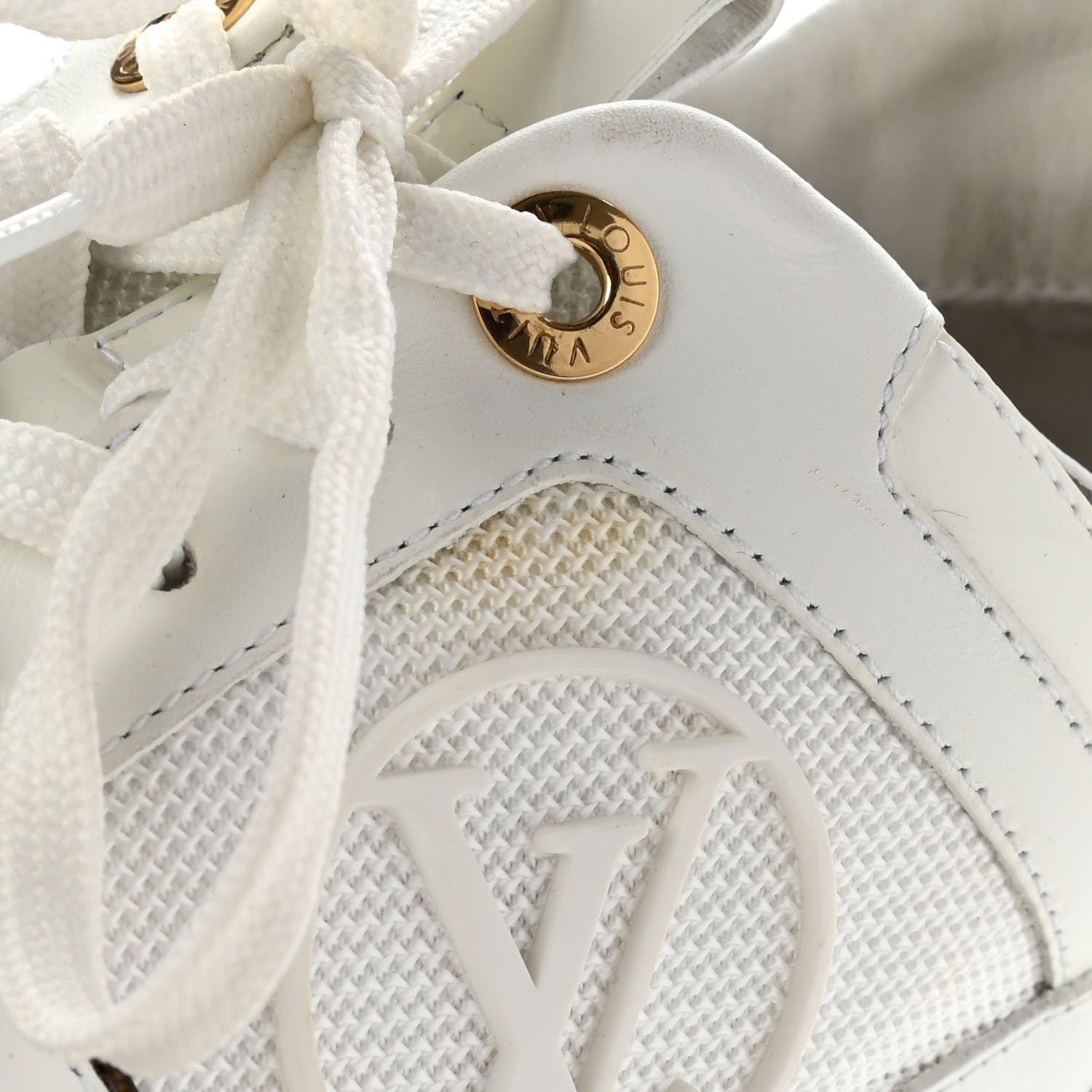 Louis Vuitton Calfskin Monogram Run Away Sneakers 38 White 10 of 14