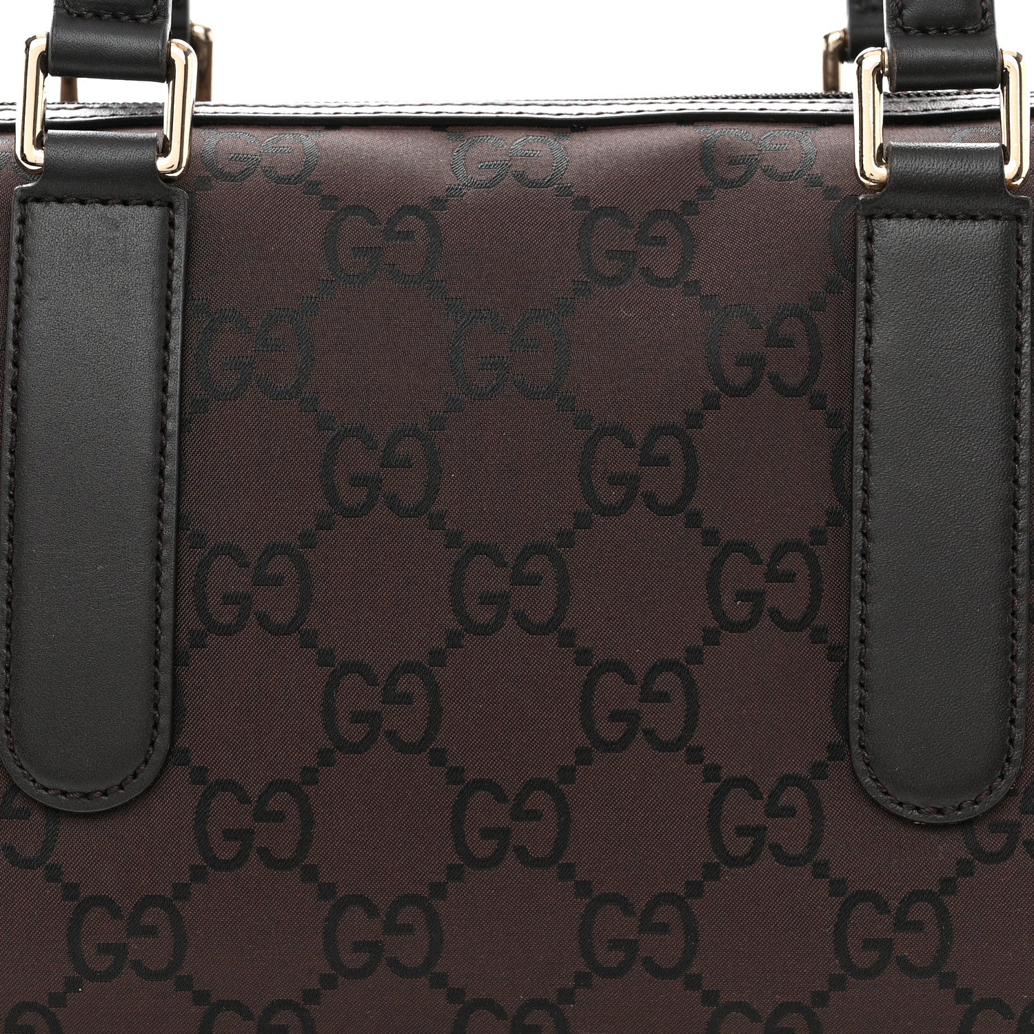 Gucci Nylon Monogram Small Boston Dark Brown 8 of 10