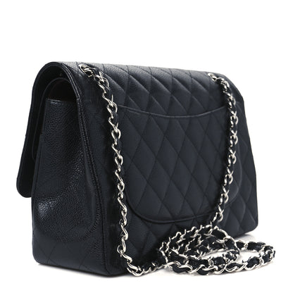 Chanel Caviar Quilted Jumbo Double Flap Black 3 of 12