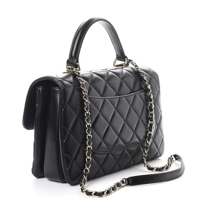 Chanel Lambskin Quilted Medium Trendy CC Flap Dual Handle Bag Black 3 of 9