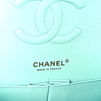 Chanel Caviar Quilted Medium Double Flap Light Blue 6 of 11